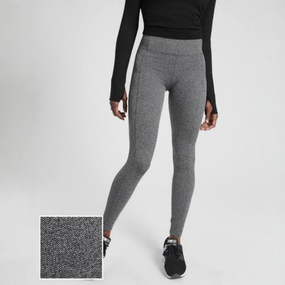 Athleta Delancey Herringbone Tight Legging Black / White XS - Picture 1 of 12